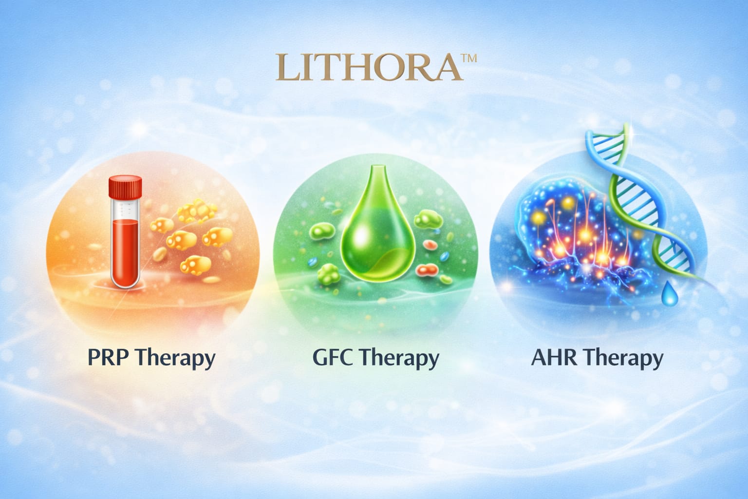 LITHORA sterile single-use clinical kits for regenerative therapy